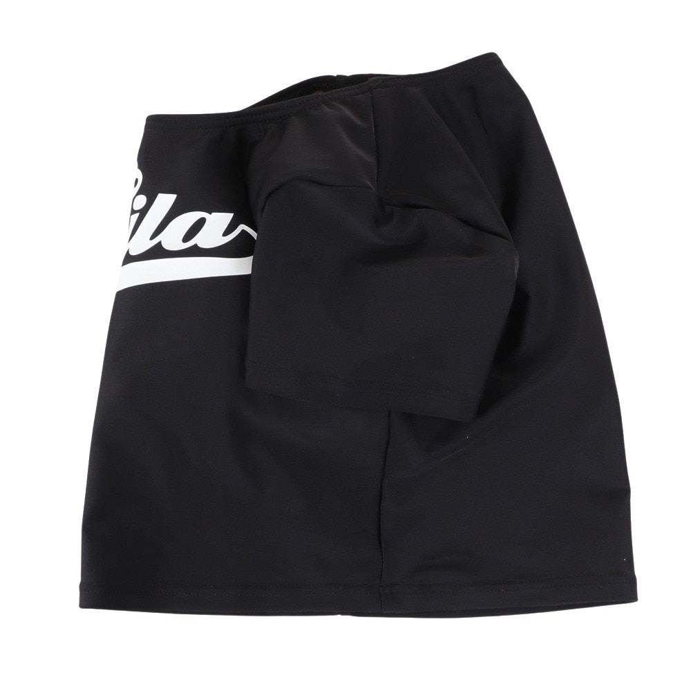 フィラ（FILA）（キッズ）水着 ジュニア 女の子 フロントロゴ 3点セット UVカット 124661BK
