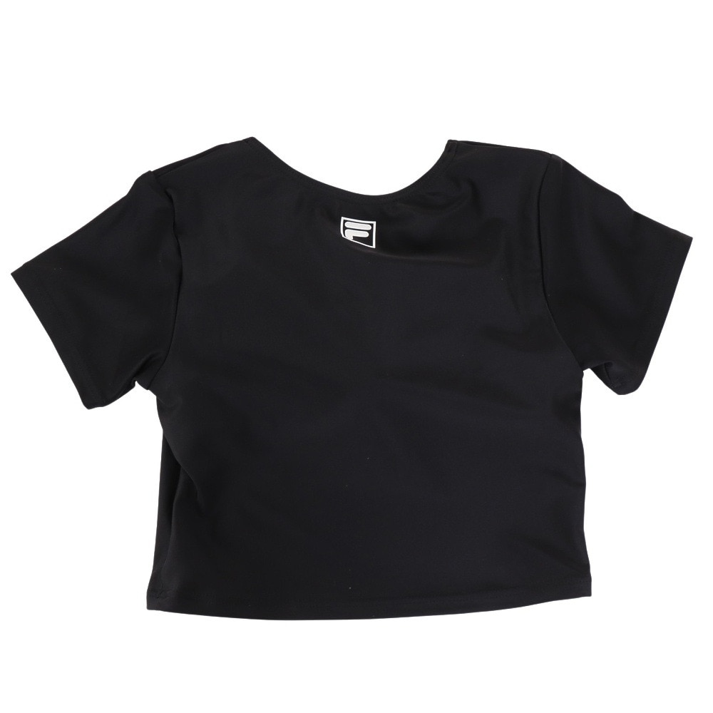 フィラ（FILA）（キッズ）水着 ジュニア 女の子 フロントロゴ 3点セット UVカット 124661BK