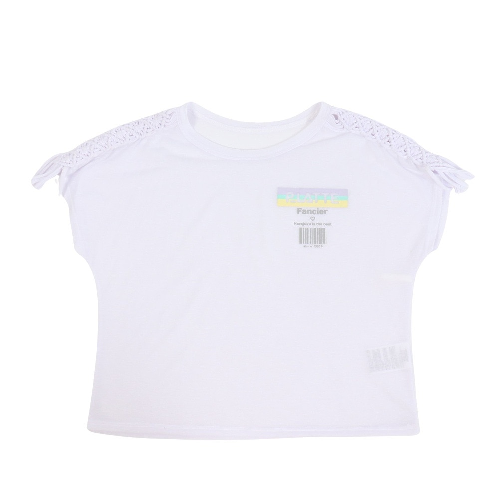 PINK LATTE（PINK LATTE）（キッズ）水着 3点セット ジュニア ガールズ マクラメTシャツ付き タンキニ 33251382WH