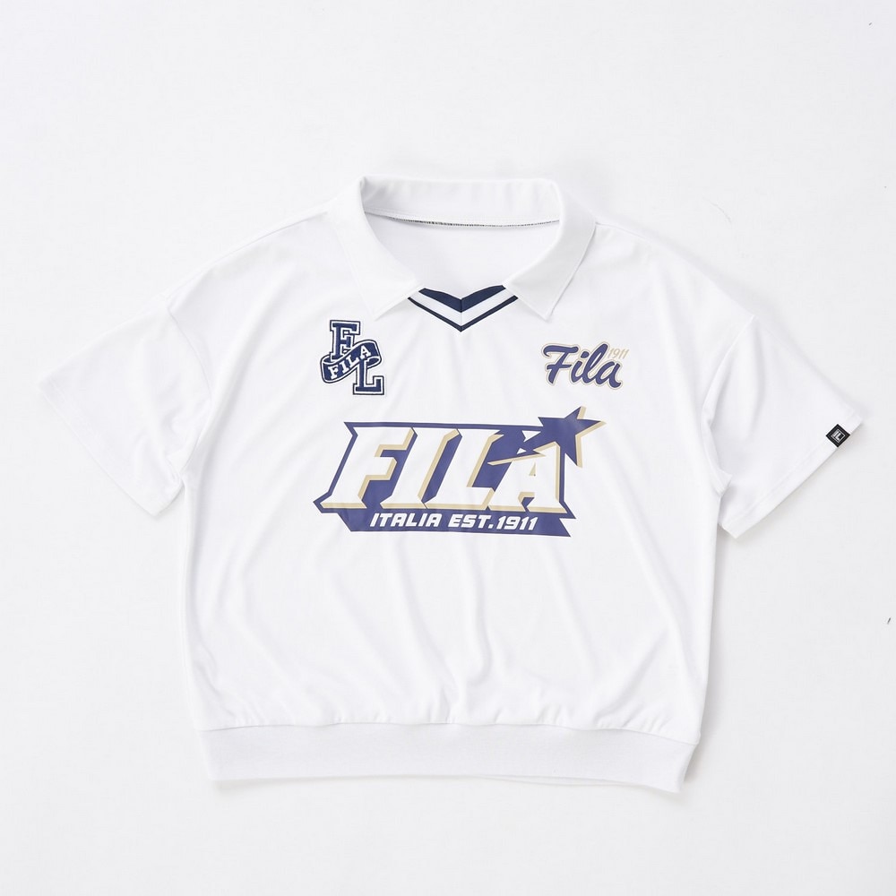 フィラ（FILA）（キッズ）ジュニア 襟付き3点セット水着 125662 -WT