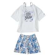 (キッズ)水着 3点セット ラッシュTシャツ付き ジュニア MINI ARTSY FLORAL 25SPTSW251102OWT