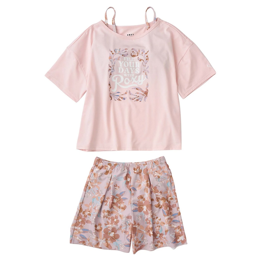 ロキシー（ROXY）（キッズ）水着 3点セット ラッシュTシャツ付き ジュニア MINI ARTSY FLORAL 25SPTSW251102PBG