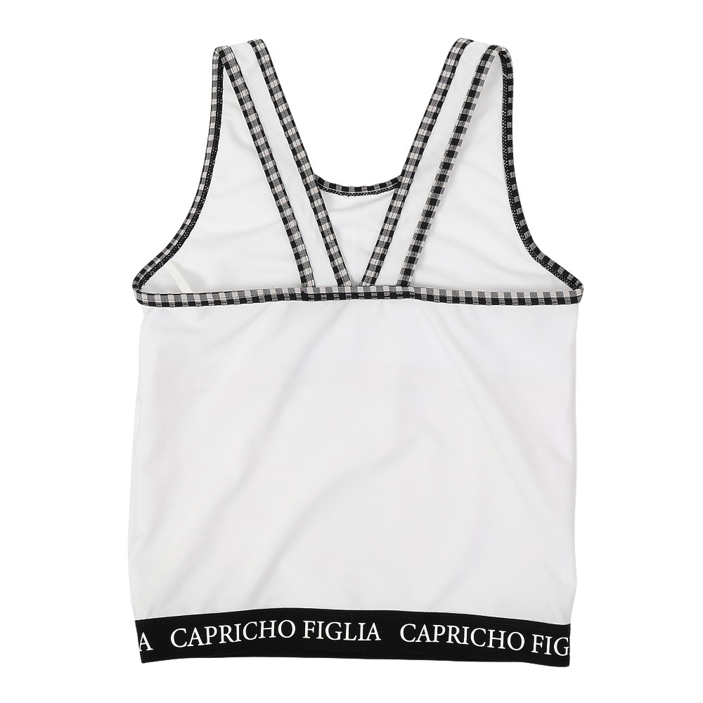 カプリッチョフィグリア（Capricho Figlia）（キッズ）ギンガム タンキニ Tシャツ付き 3点セット 375052-25WHT