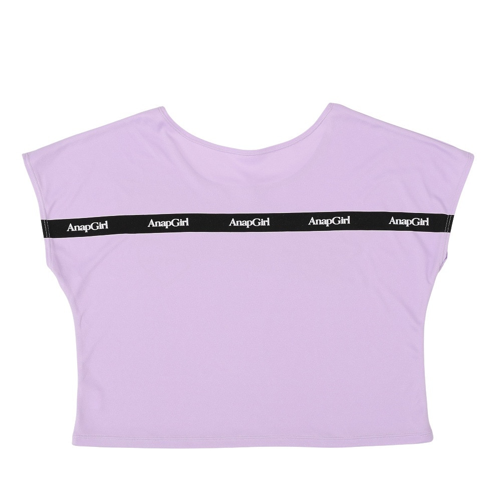 アナップ（ANAP）（キッズ）チェックタンキニ Tシャツ付き 水着3点セット 375852-25PPL
