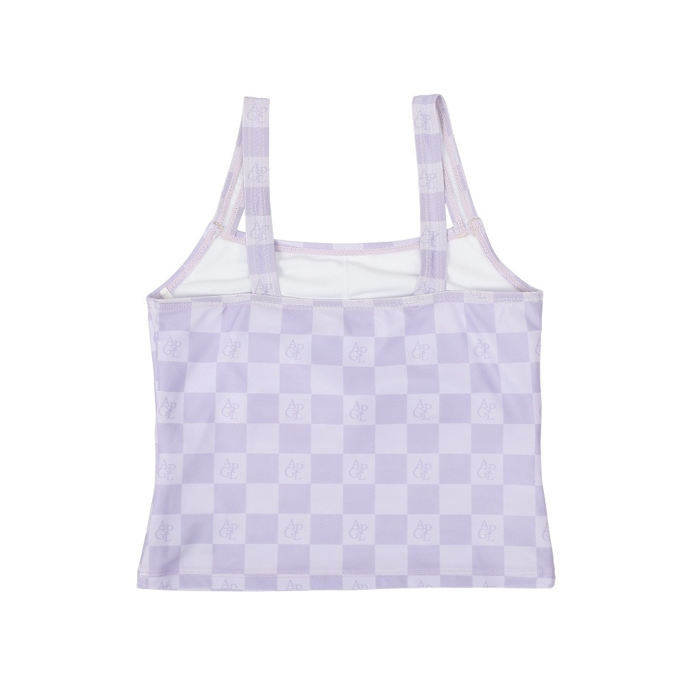 アナップ（ANAP）（キッズ）チェックタンキニ Tシャツ付き 水着3点セット 375852-25PPL