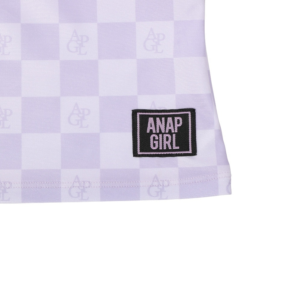 アナップ（ANAP）（キッズ）チェックタンキニ Tシャツ付き 水着3点セット 375852-25PPL