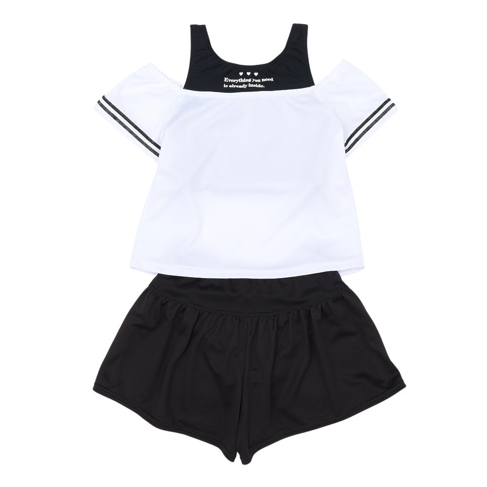 ALGY（ALGY）（キッズ）ジュニア レイヤード風トップス セパレーツ水着 2点セット インナーパンツ付き 3337071-19