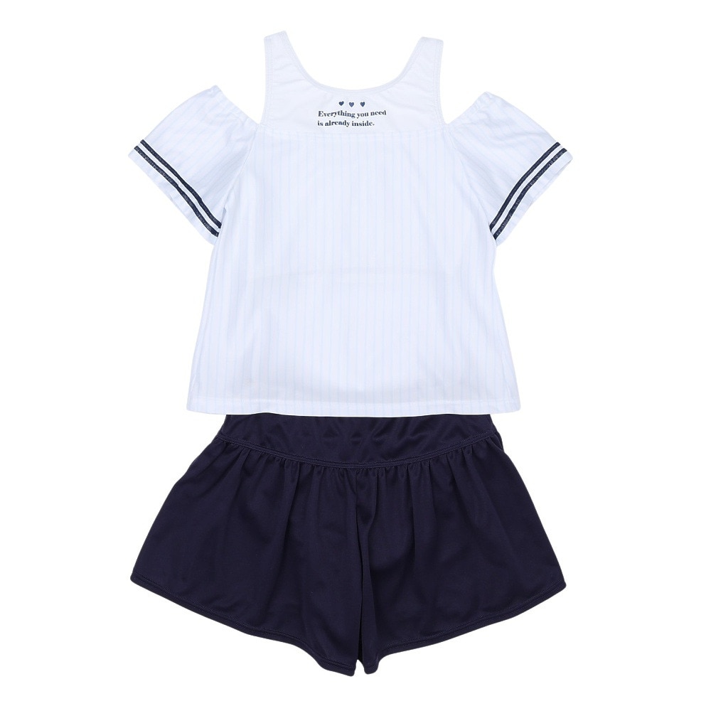 ALGY（ALGY）（キッズ）ジュニア レイヤード風トップス セパレーツ水着 2点セット インナーパンツ付き 3337071-55