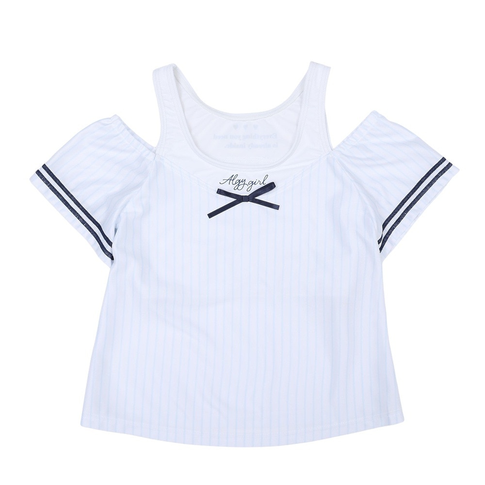 ALGY（ALGY）（キッズ）ジュニア レイヤード風トップス セパレーツ水着 2点セット インナーパンツ付き 3337071-55