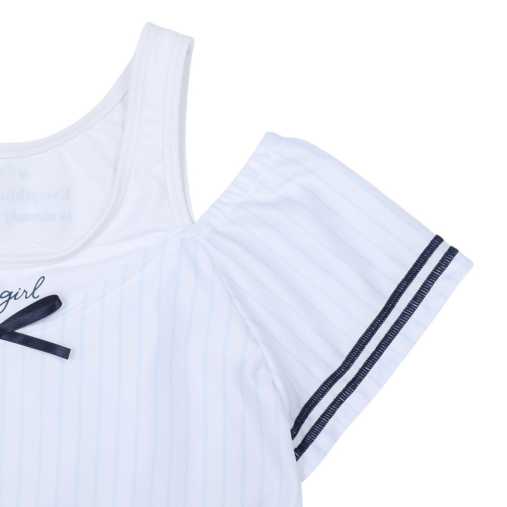 ALGY（ALGY）（キッズ）ジュニア レイヤード風トップス セパレーツ水着 2点セット インナーパンツ付き 3337071-55
