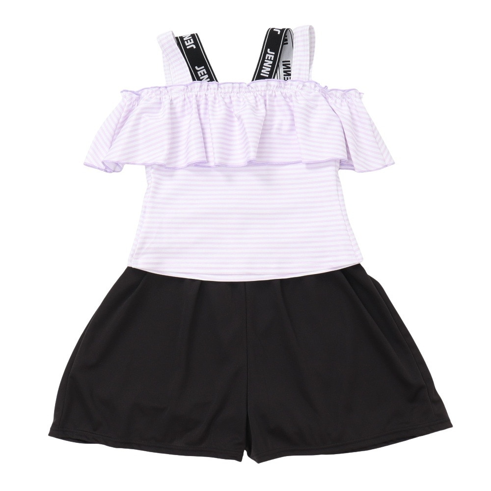 JENNI（JENNI）（キッズ）ジュニア ロゴゴム サロペット セパレーツ水着 3点セット 3343443-65