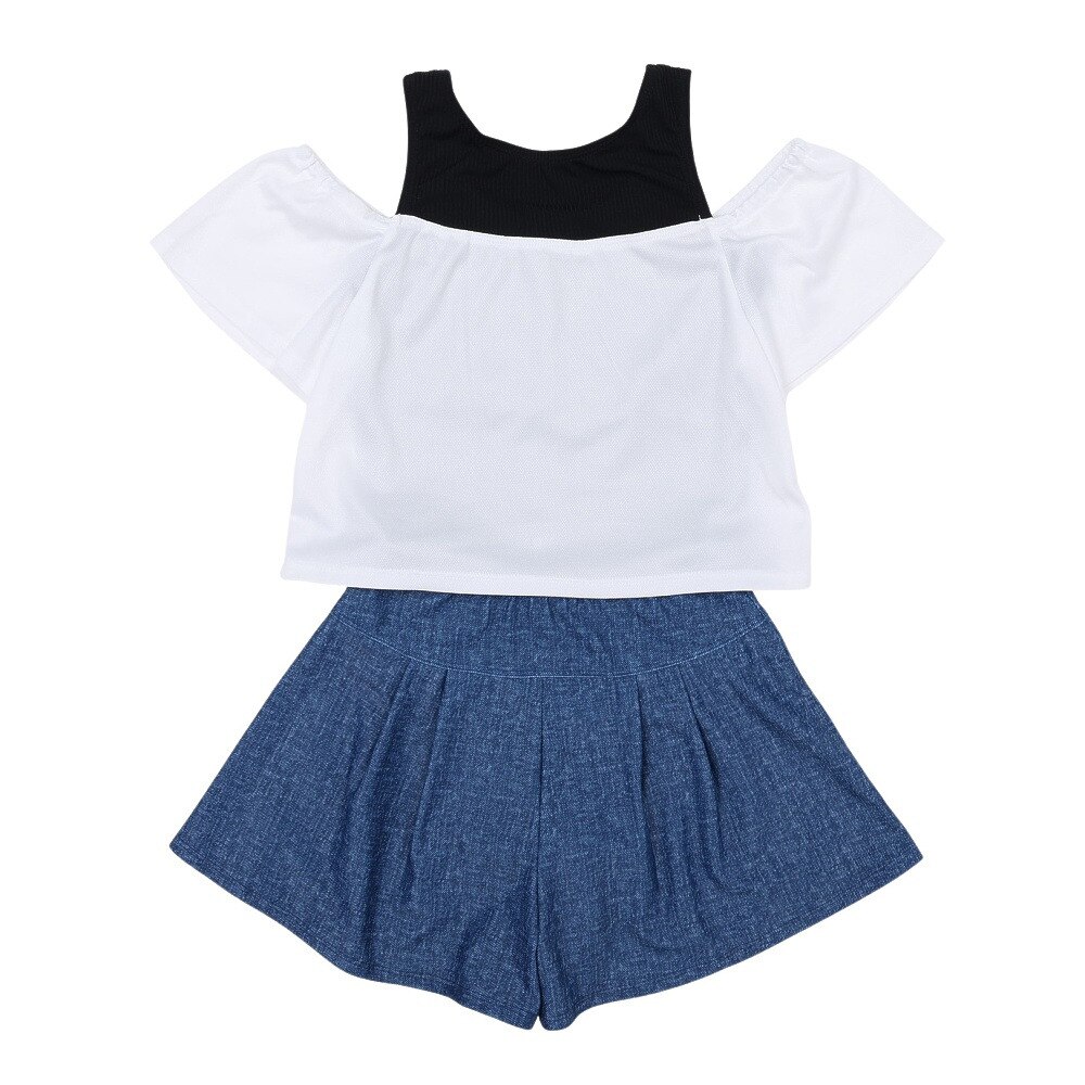 ALGY（ALGY）（キッズ）ジュニア 短丈オフショル セパレーツ水着 2点セット インナーパンツ付き 3353901-19