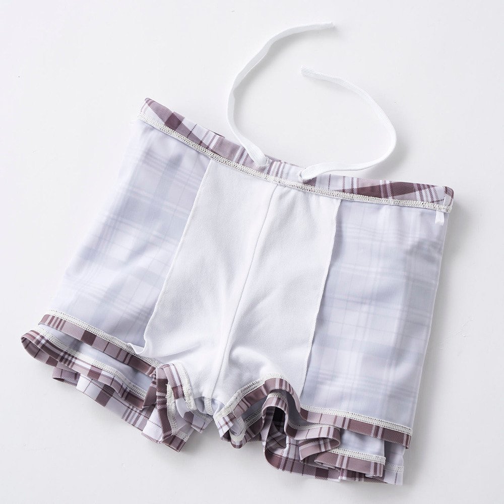 ニッキー キッズ（NIKKI KIDS）（キッズ）ジュニア インナー付き半袖ラッシュ水着 上下セット 125754 -SAX