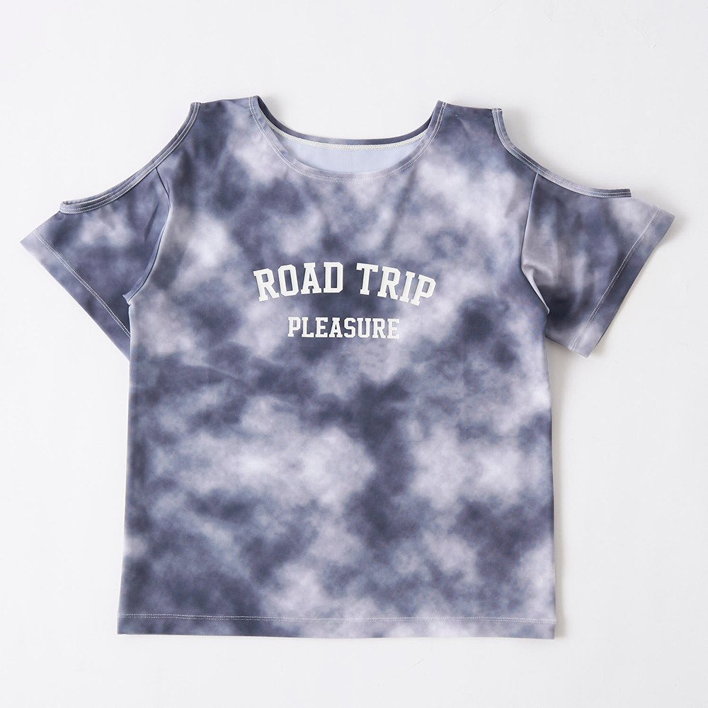ニッキー キッズ（NIKKI KIDS）（キッズ）ジュニア タイダイ柄Tシャツ付き 水着 3点セット 125755 -BK