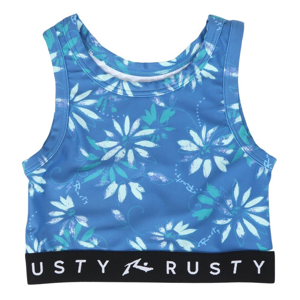 ラスティ（RUSTY）（キッズ）水着 キッズ 裾ドロストニコちゃんラッシュTシャツ付き 4点セット 966801BL