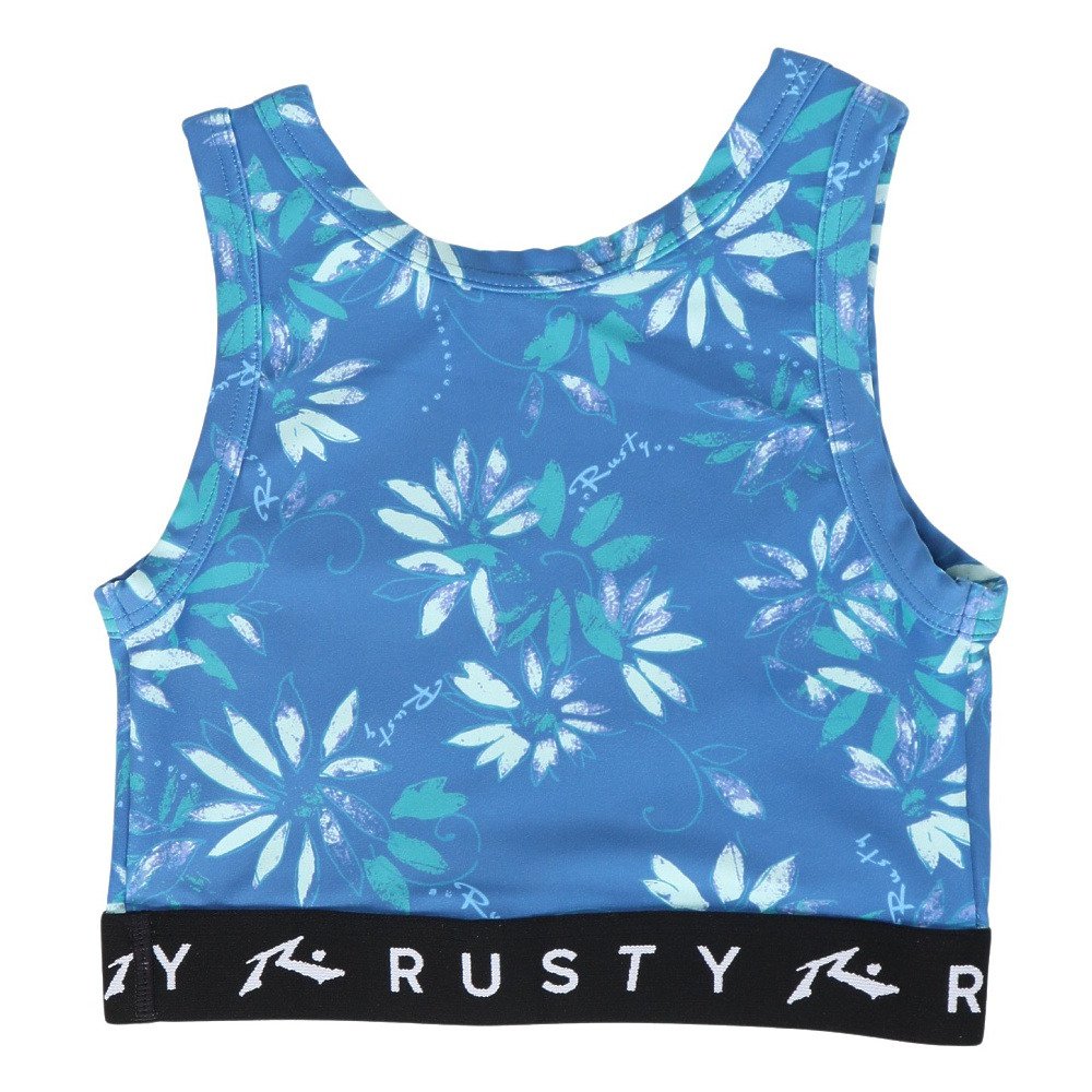 ラスティ（RUSTY）（キッズ）水着 キッズ 裾ドロストニコちゃんラッシュTシャツ付き 4点セット 966801BL
