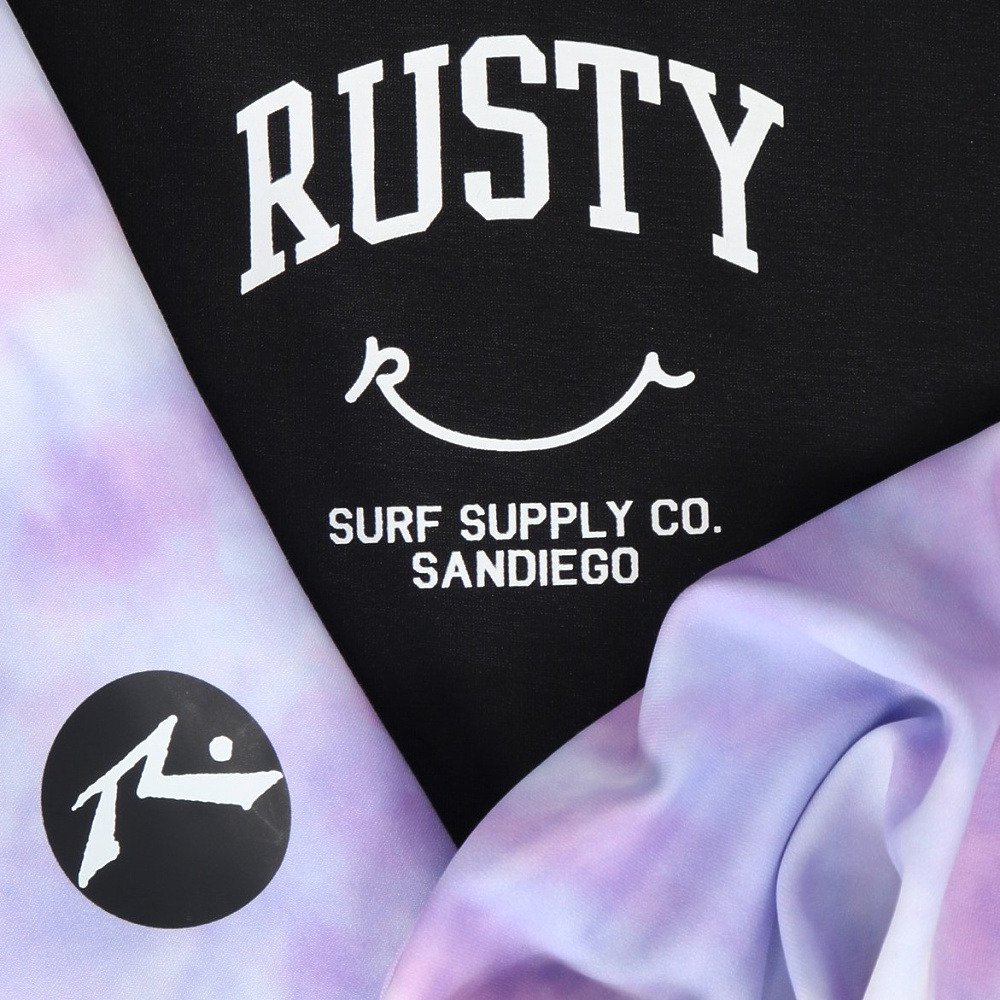 ラスティ（RUSTY）（キッズ）水着 キッズ 裾ドロストニコちゃんラッシュTシャツ付き 4点セット 966801PPL