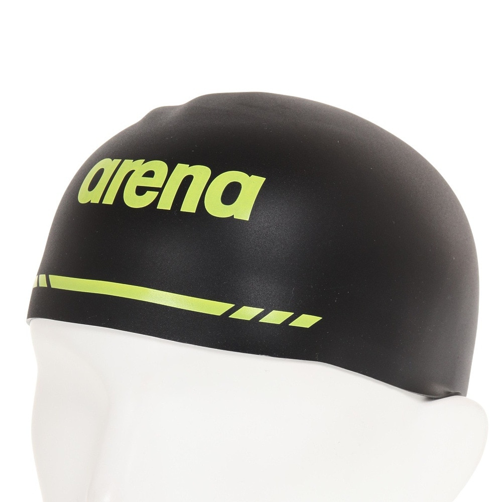 アリーナ（ARENA）（メンズ、レディース）水泳 アクアフォース3Dキャップ レーシングシリコーンキャップ FINA承認 ARN-3410 BLK