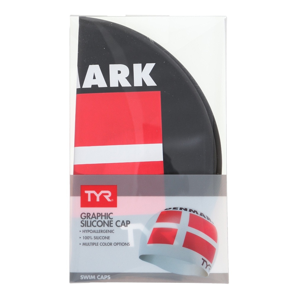 ティア（TYR）（メンズ、レディース）水泳 キャップ シリコンキャップ デンマーク LCSDEN BK ++