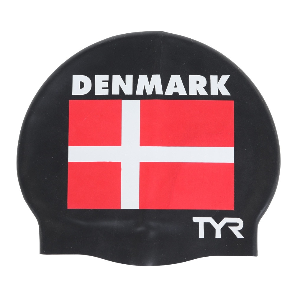 ティア（TYR）（メンズ、レディース）水泳 キャップ シリコンキャップ デンマーク LCSDEN BK ++