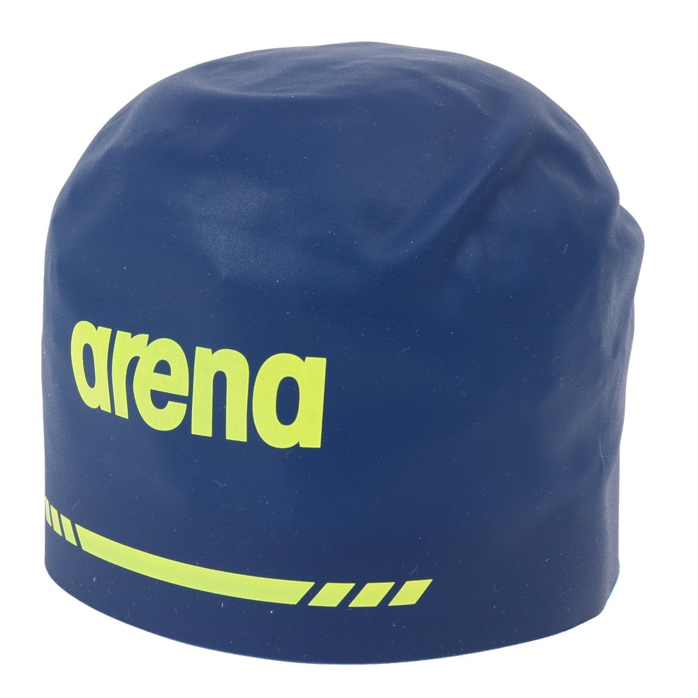 アリーナ（ARENA）（メンズ、レディース）キャップ WA承認モデル レーシングシリコーンキャップ M-Lサイズ AS5SSC02U NVYL キャップ 水泳 招集所持ち込み可 