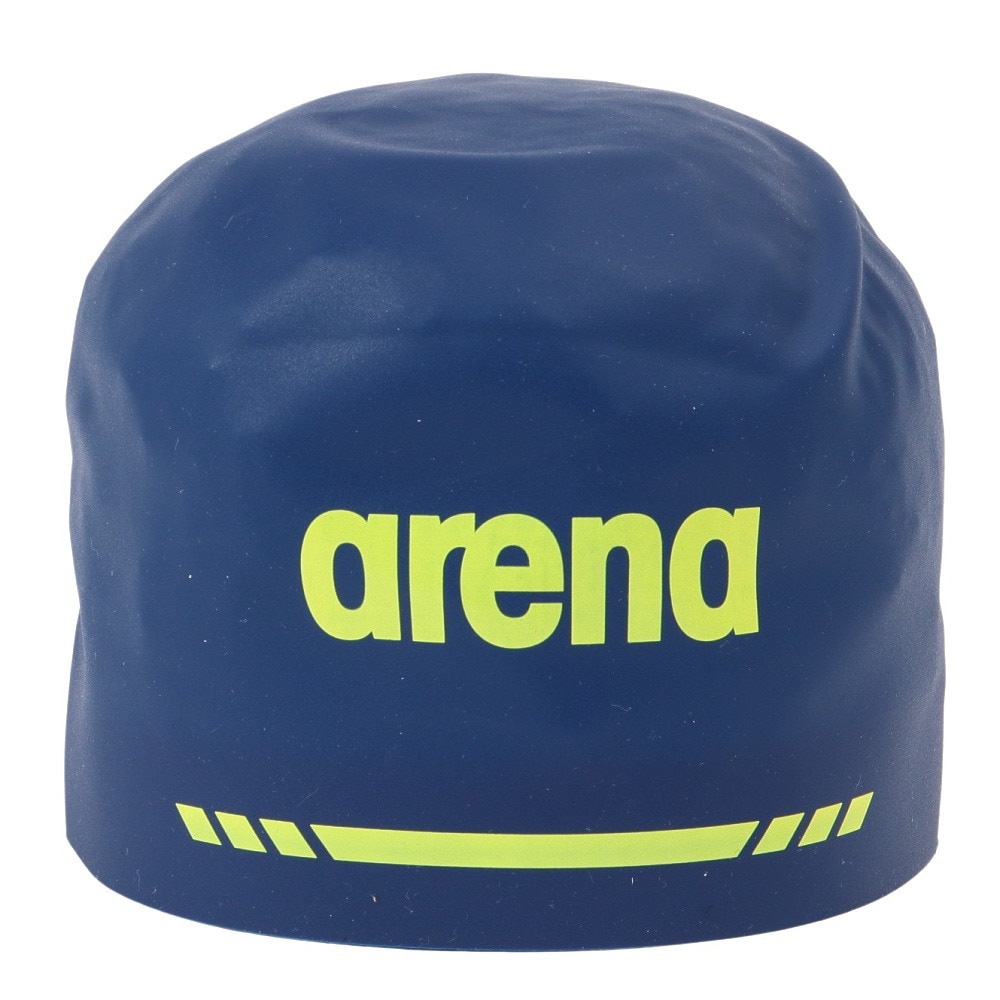 アリーナ（ARENA）（メンズ、レディース）キャップ WA承認モデル レーシングシリコーンキャップ M-Lサイズ AS5SSC02U NVYL キャップ 水泳 招集所持ち込み可 
