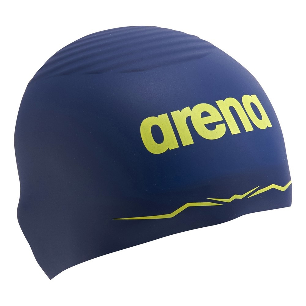 アリーナ（ARENA）（メンズ、レディース）スイムキャップ 水泳 キャップ レーシング シリコーンキャップ WA承認モデル 紺×黄 AS5SSC00U NVYL 競泳 公式大会