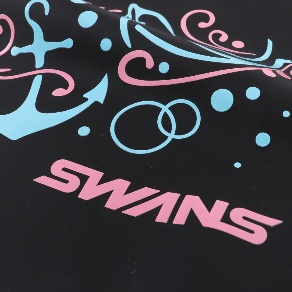 スワンズ（SWANS）（メンズ、レディース）スイムキャップ 水泳 キャップ シリコンキャップ 黒 SA-7 MARINE BK スイミングキャップ 水泳帽 シリコーン