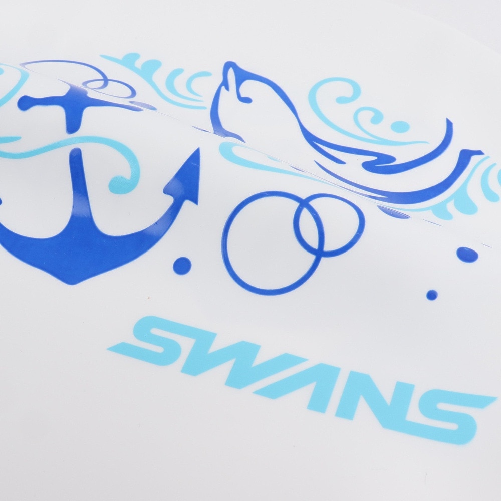 スワンズ（SWANS）（メンズ、レディース）スイムキャップ 水泳 キャップ シリコンキャップ 白 SA-7 MARINE W スイミングキャップ 水泳帽 シリコーン