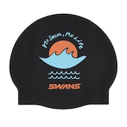 (メンズ、レディース)水泳 キャップ シリコーンキャップ SA-7SUN BK