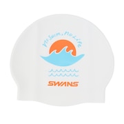 (メンズ、レディース)水泳 キャップ シリコーンキャップ SA-7SUN W