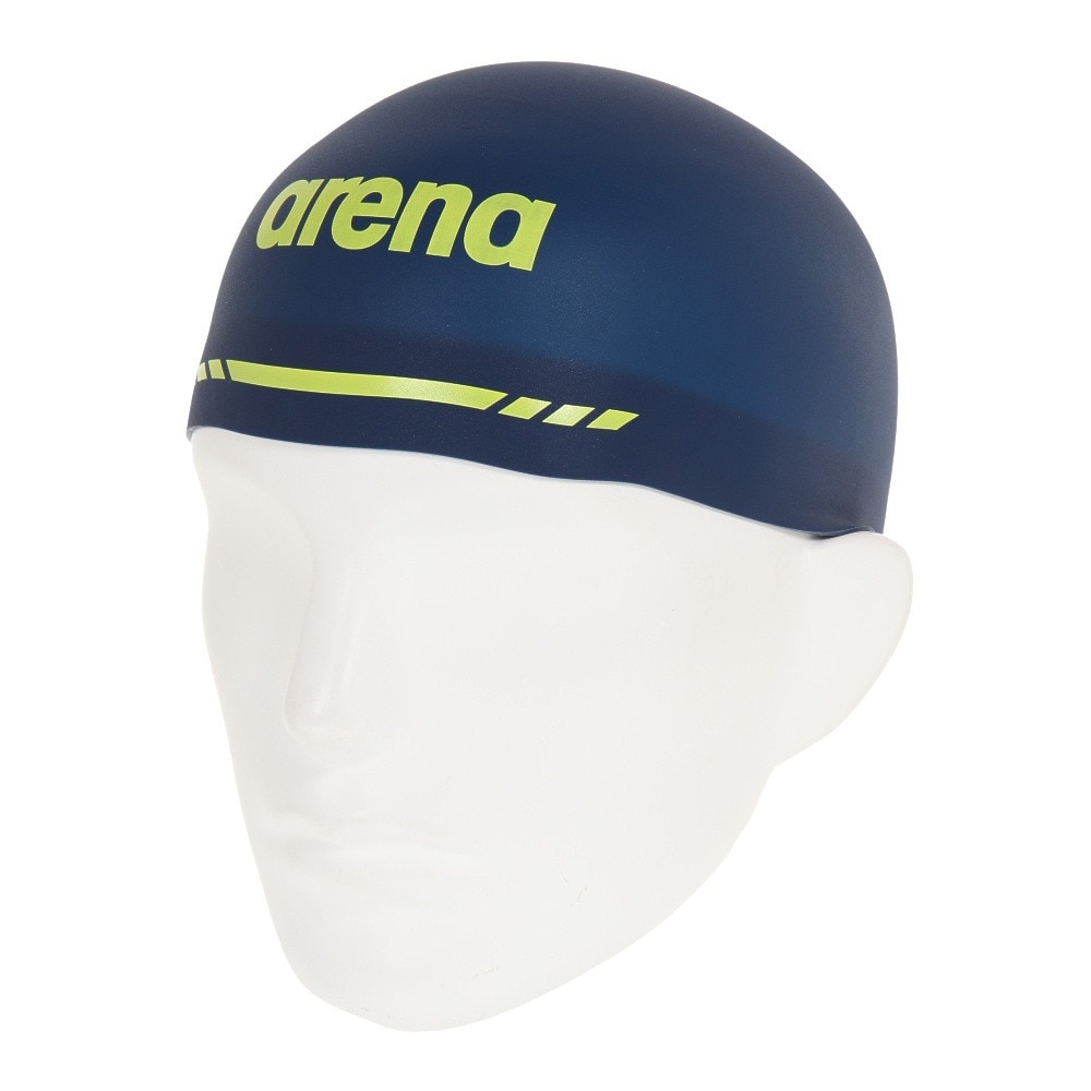 アリーナ（ARENA）（メンズ、レディース）水泳 キャップ アクアフォース3Dキャップ レーシングシリコーンキャップ  M-L WA承認モデル ARN-3410 NVY 紺