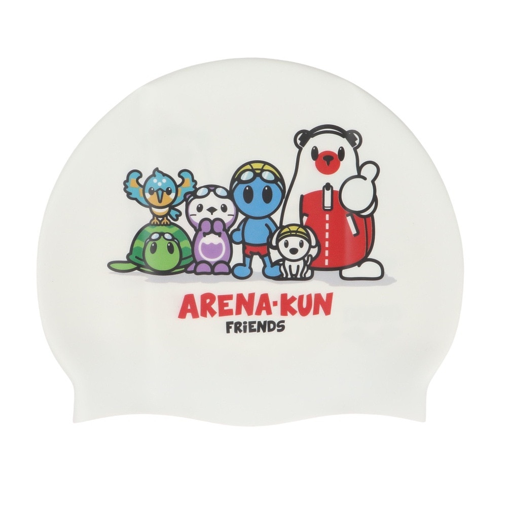 アリーナ（ARENA）（メンズ、レディース）水泳 キャップ シリコーンキャップ AS5FSCA1U WHBK