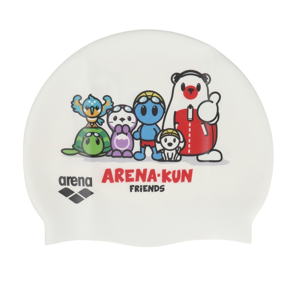 アリーナ（ARENA）（メンズ、レディース）水泳 キャップ シリコーンキャップ AS5FSCA1U WHBK