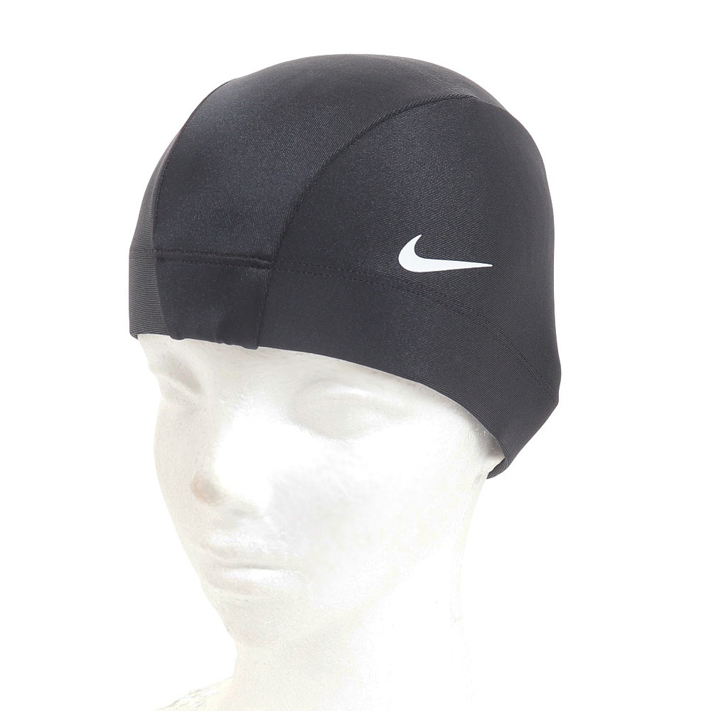 ナイキ（NIKE） 水泳 2WAY キャップ 黒 NESSC150-001 スイムキャップ スイミングキャップ 水泳帽 フリーサイズ ブラック 競泳 フィットネス アクアビクス