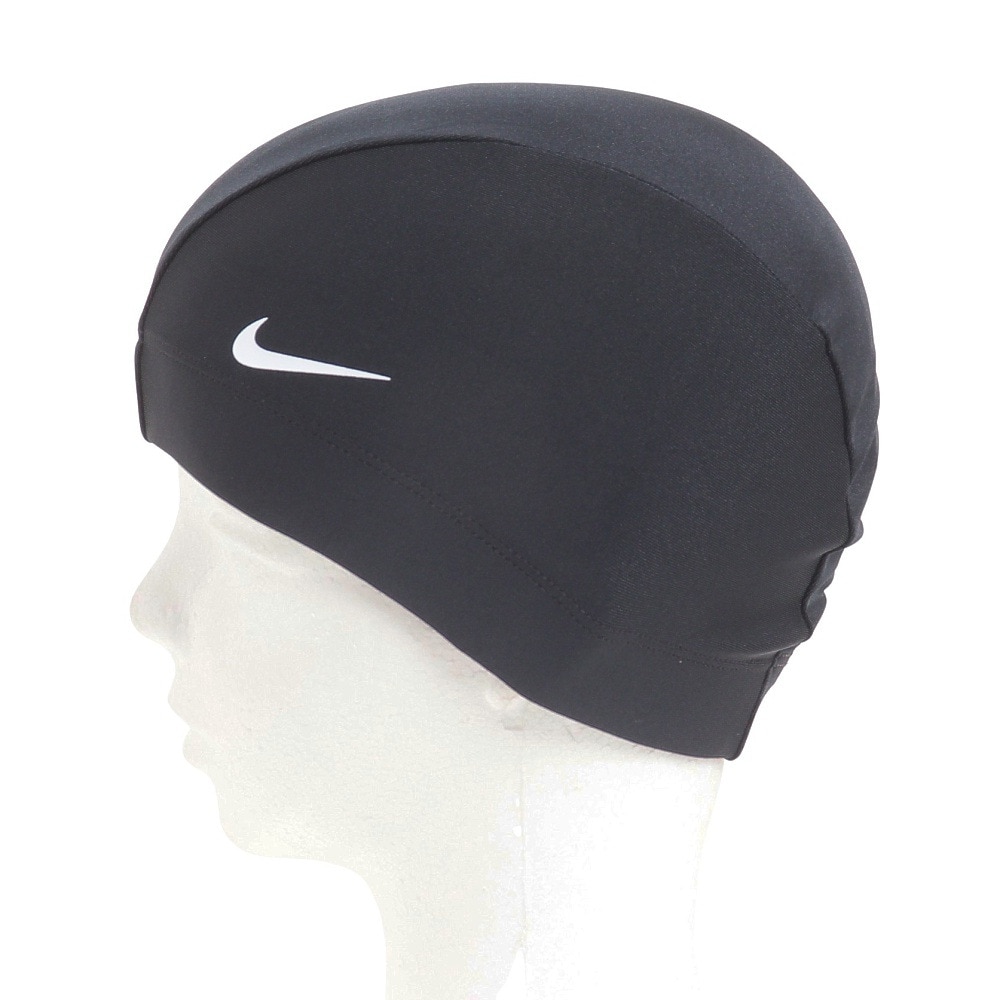 ナイキ（NIKE） 水泳 2WAY キャップ 黒 NESSC150-001 スイムキャップ スイミングキャップ 水泳帽 フリーサイズ ブラック 競泳 フィットネス アクアビクス