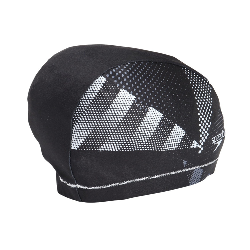 スピード（SPEEDO）（メンズ、レディース）キャップ 水泳 トライアングル トリコット 黒 SE12510 K 水泳帽  柄 練習 部活 運動 スポーツ フィットネス 健康