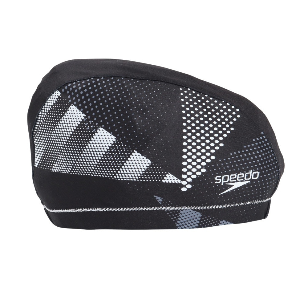 スピード（SPEEDO）（メンズ、レディース）キャップ 水泳 トライアングル トリコット 黒 SE12510 K 水泳帽  柄 練習 部活 運動 スポーツ フィットネス 健康
