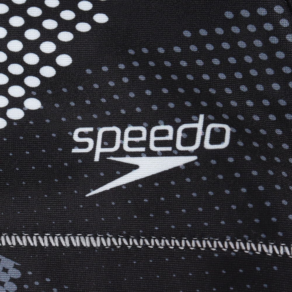 スピード（SPEEDO）（メンズ、レディース）キャップ 水泳 トライアングル トリコット 黒 SE12510 K 水泳帽  柄 練習 部活 運動 スポーツ フィットネス 健康