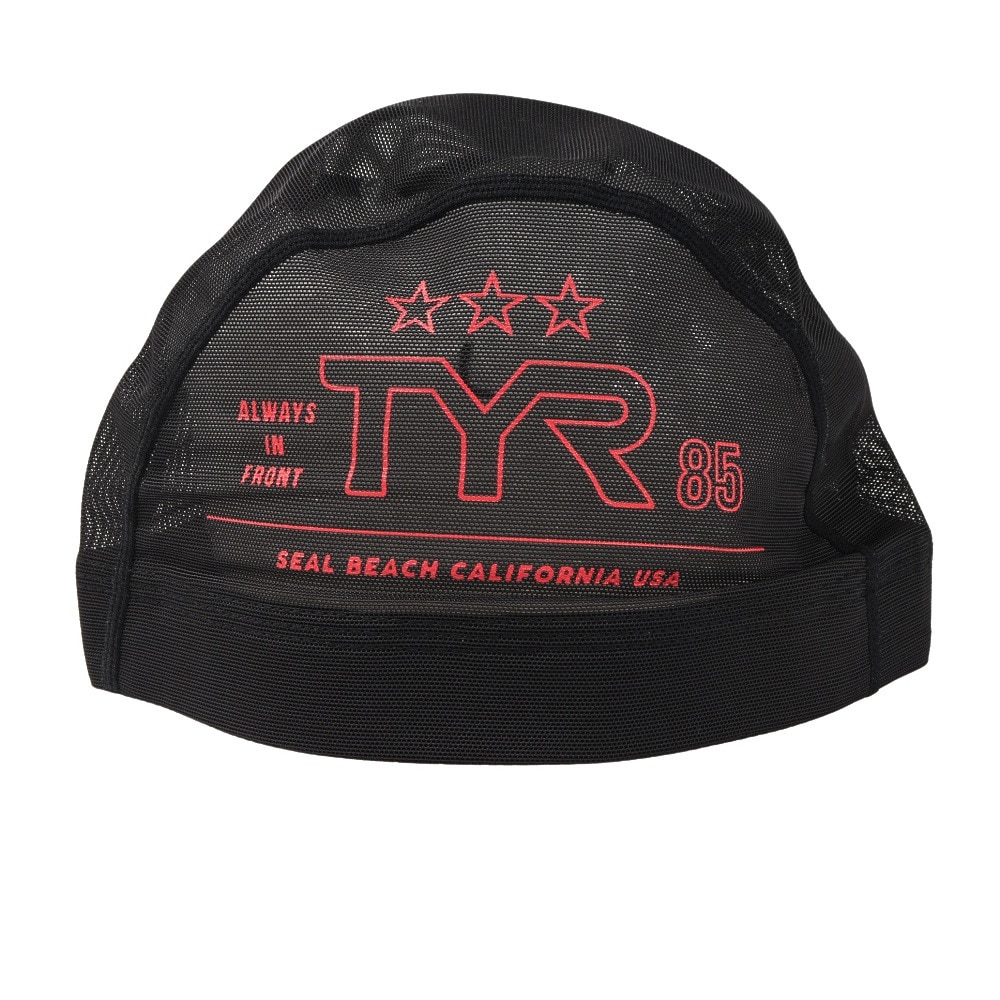 ティア（TYR）（メンズ、レディース）水泳 メッシュキャップ 85 LCMM-44 BKRD