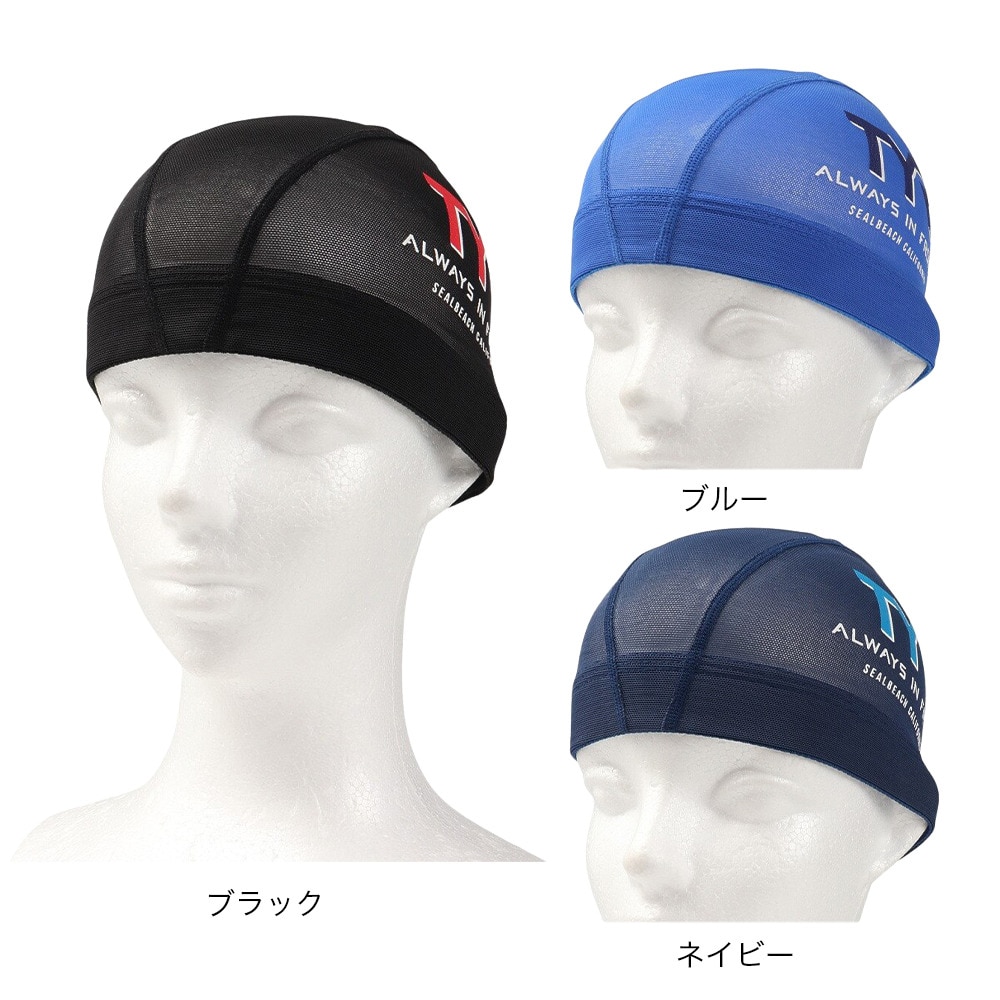 ティア（TYR）（メンズ、レディース）水泳 メッシュキャップ LCMM-45 BK
