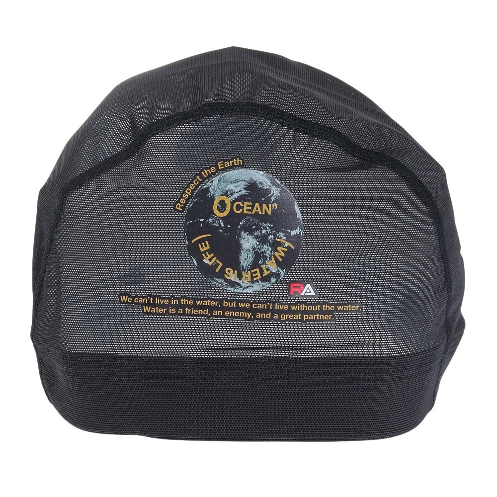 RA（RA）（メンズ、レディース）水泳 メッシュキャップ OCEAN RA523-LCMM02  BKGD