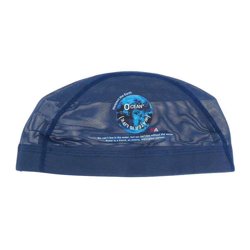 RA（RA）（メンズ、レディース）水泳 メッシュキャップ OCEAN RA523-LCMM02  NVWH