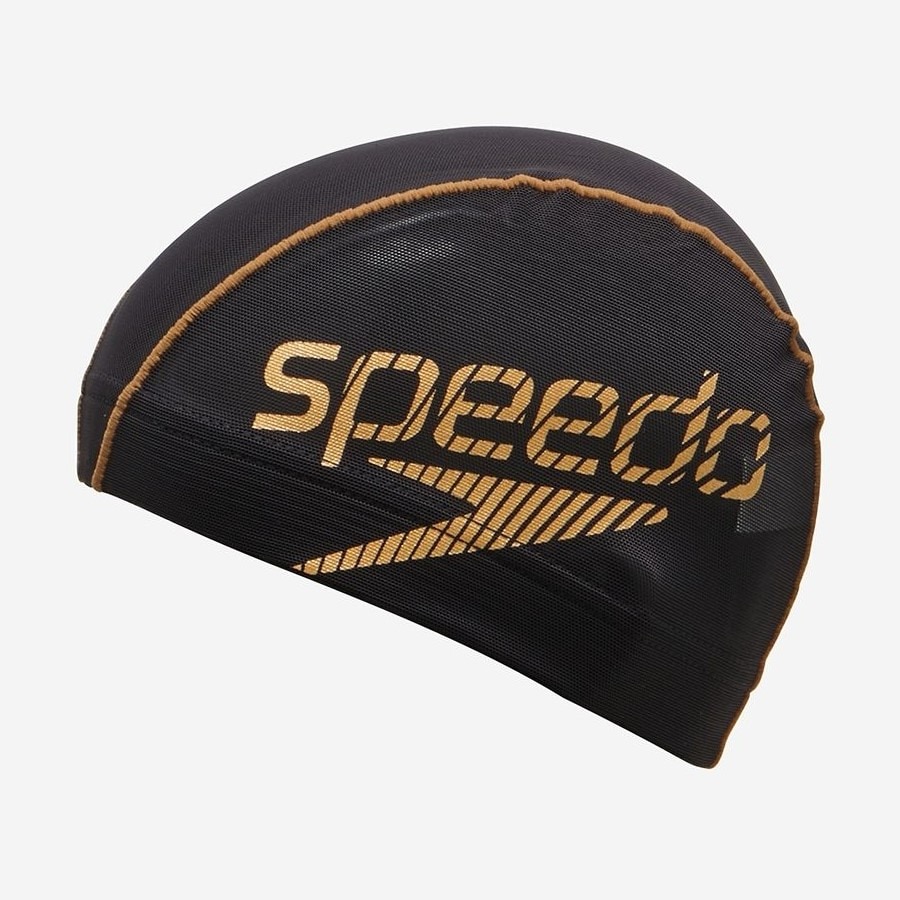 スピード（SPEEDO）（メンズ、レディース）水泳 メッシュキャップ ビームスタック SE12420 GD