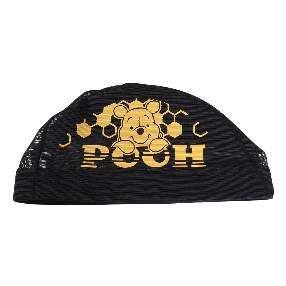 アリーナ（ARENA）（メンズ、レディース、キッズ）水泳 メッシュキャップ ディズニー プーさん ラバープリント AS4FSC82U BKYL ブラック