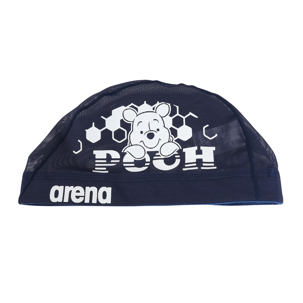 アリーナ（ARENA）（メンズ、レディース、キッズ）水泳 メッシュキャップ ディズニー プーさん ラバープリント AS4FSC82U NVWH ネイビー