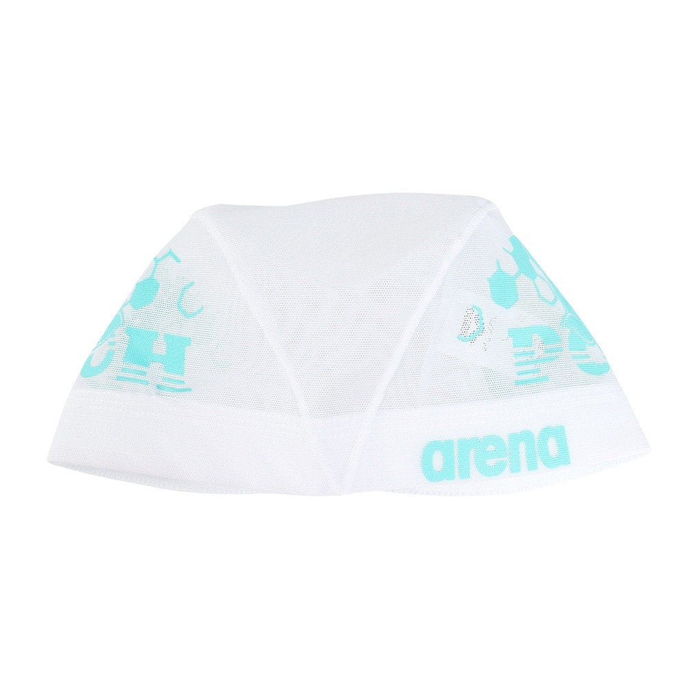 アリーナ（ARENA）（メンズ、レディース、キッズ）水泳 メッシュキャップ ディズニー プーさん ラバープリント AS4FSC82U WHEM ホワイト