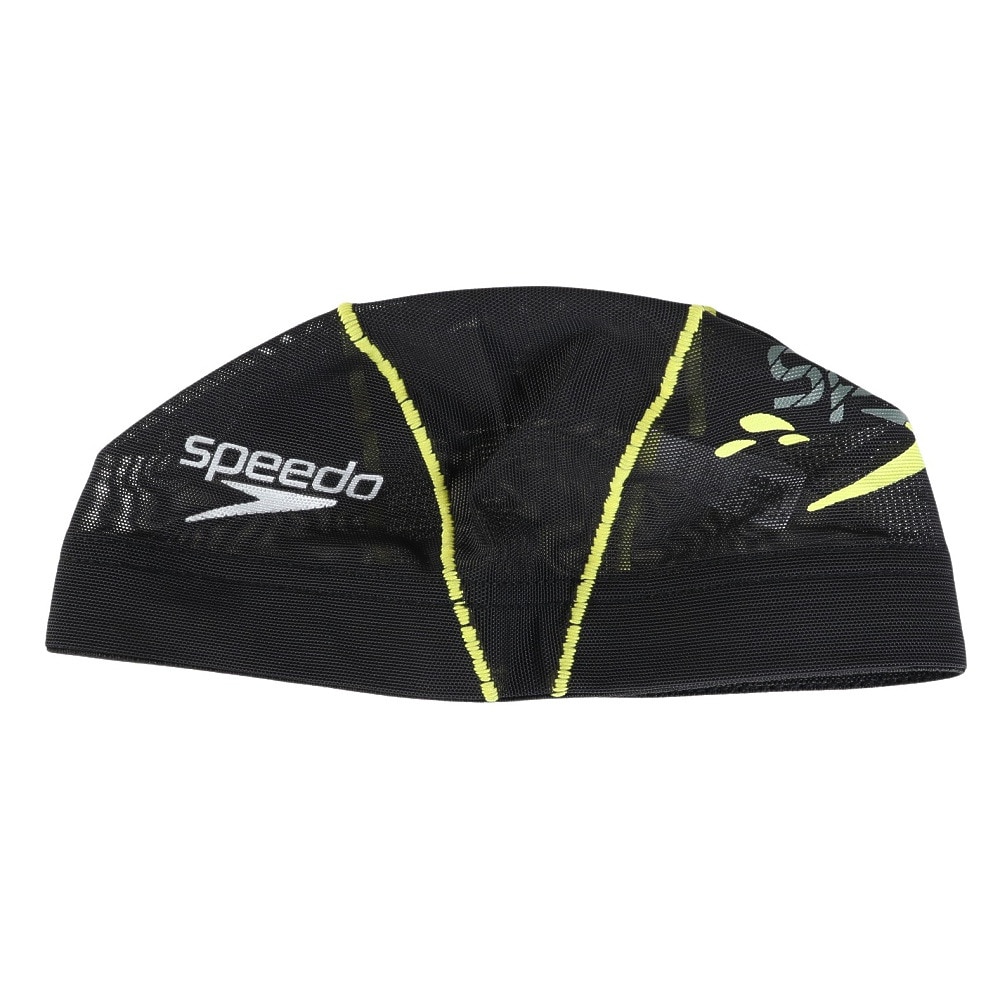 スピード（SPEEDO）（メンズ、レディース）水泳 メッシュキャップ ブーン ウェーブ SE12357 LI イエロー