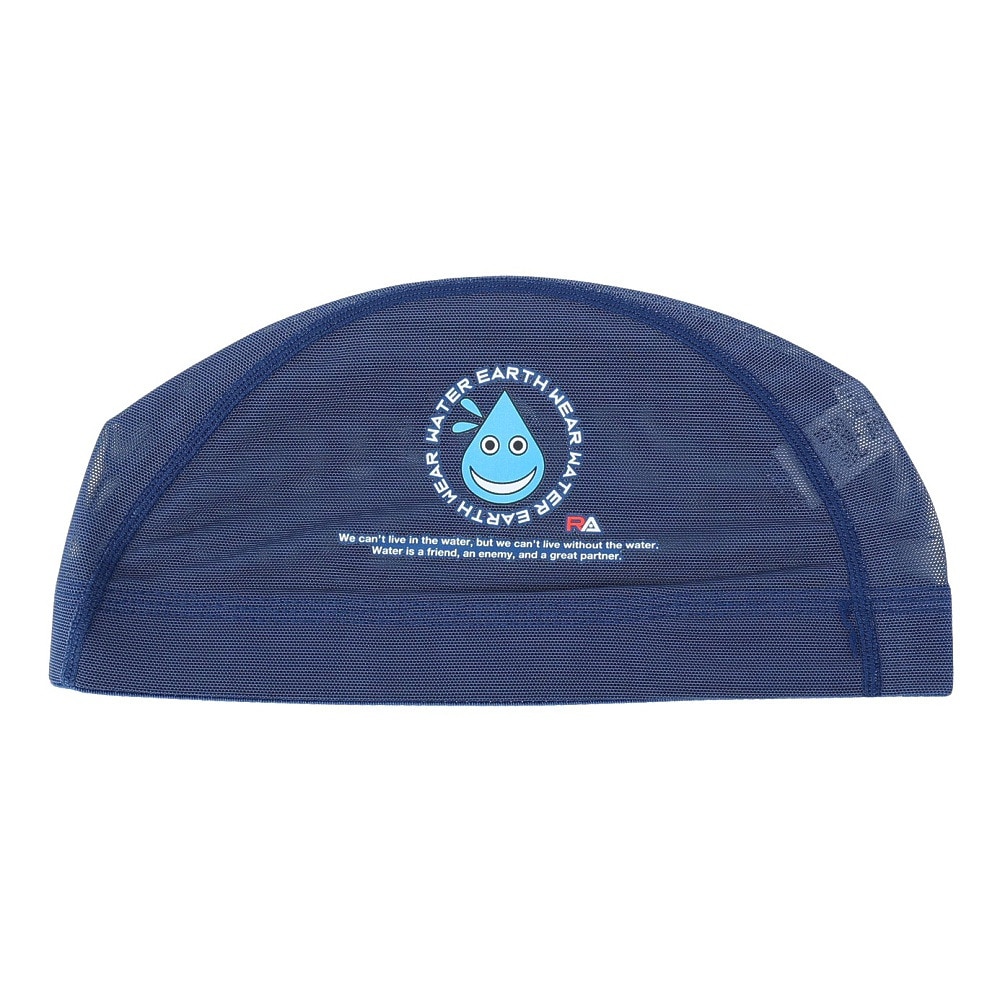 RA（RA）（メンズ、レディース）スイムキャップ 水泳 メッシュキャップ WATER RA 紺 M-Lサイズ RA524-LCMM13 NVBL 水泳帽 スイミングキャップ 水泳 プール