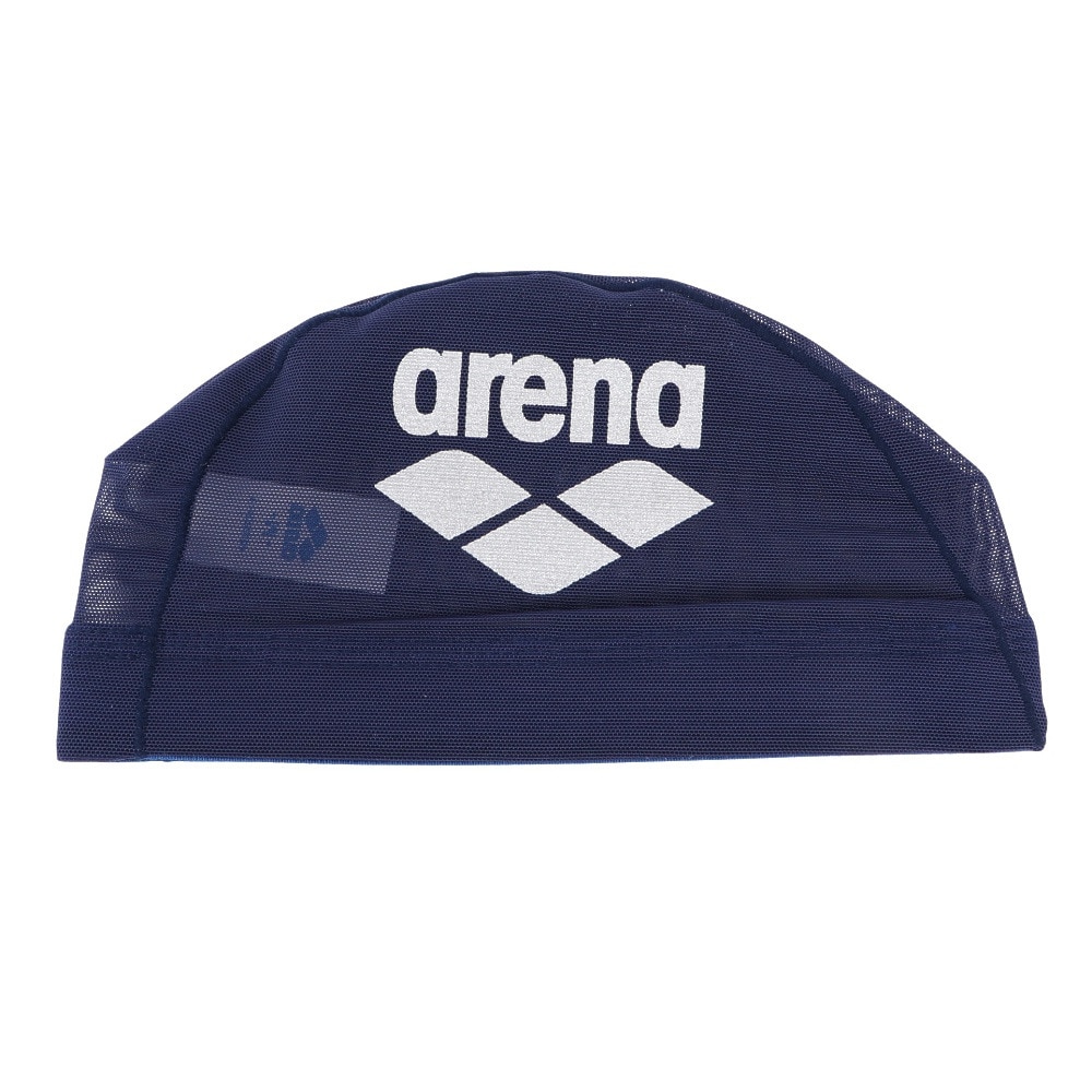 アリーナ（ARENA）（メンズ、レディース）スイムキャップ メッシュキャップ M-Lサイズ AS5SSC41U NVSL 水泳 メッシュ ロゴ入り 大会用 練習用 トレーニング